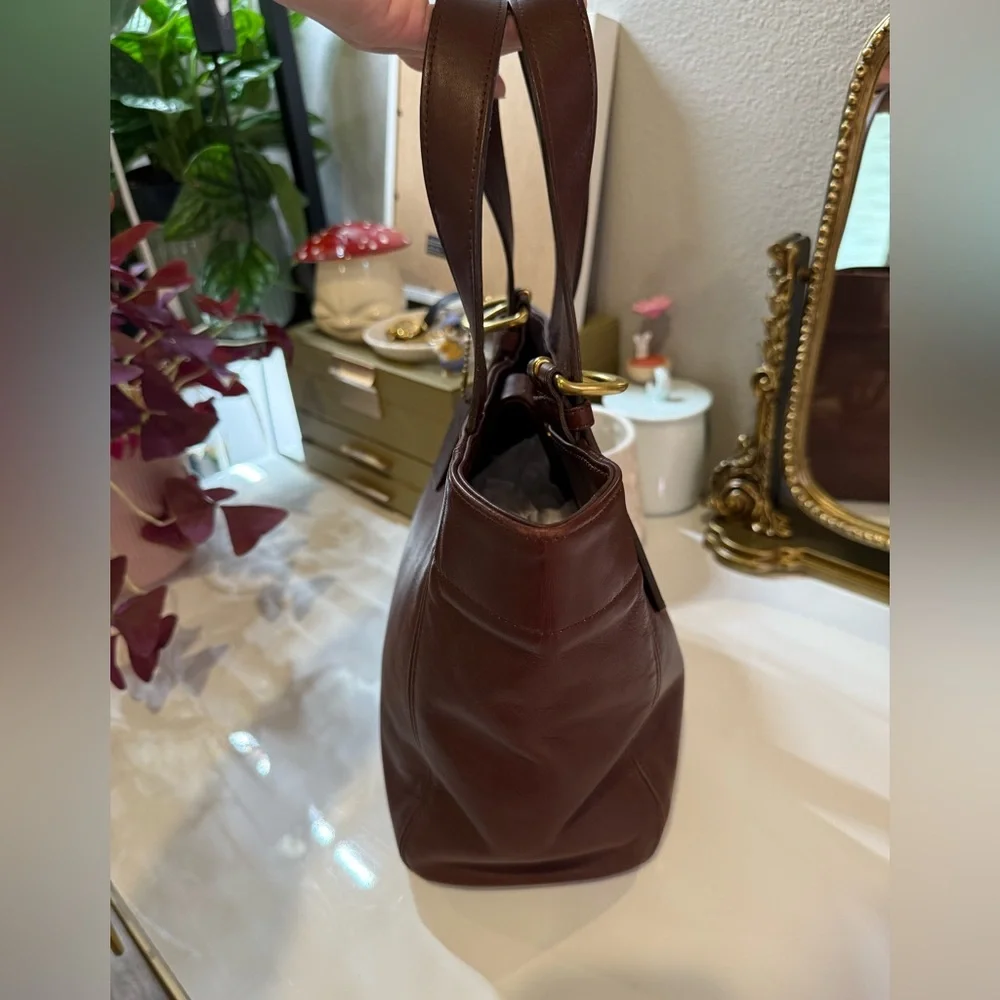 Coach Vintage Waverly Smooth Leather Tote Bag Old Coach 4133 - Picture 3 of 8